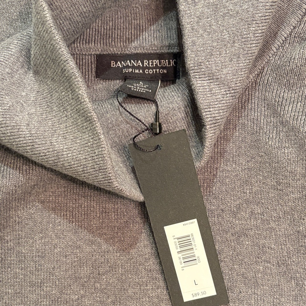 Banana Republic Charcoal MockTurtleneck Sweater- brand new!! - Picture 2 of 4
